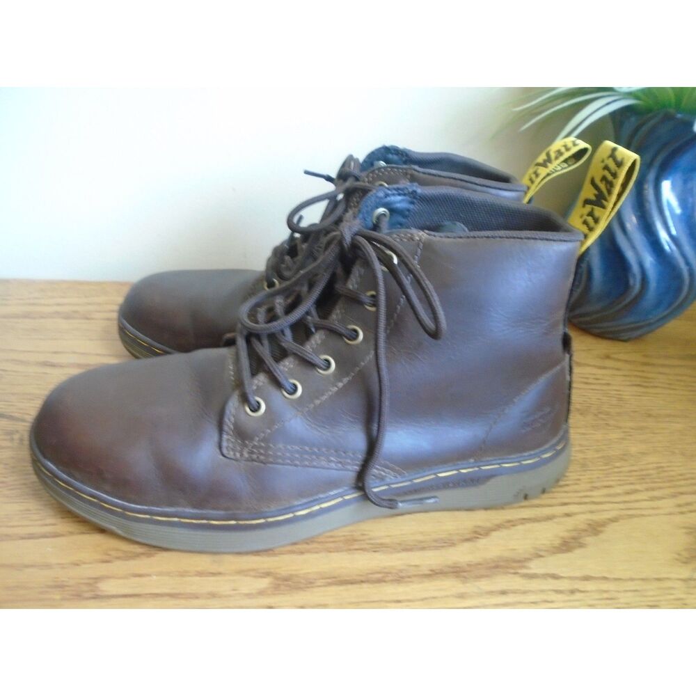Dr. Martens Mens Boots Ledger SD alloy Toe Size 10 Slip Resist Brown Work Safety